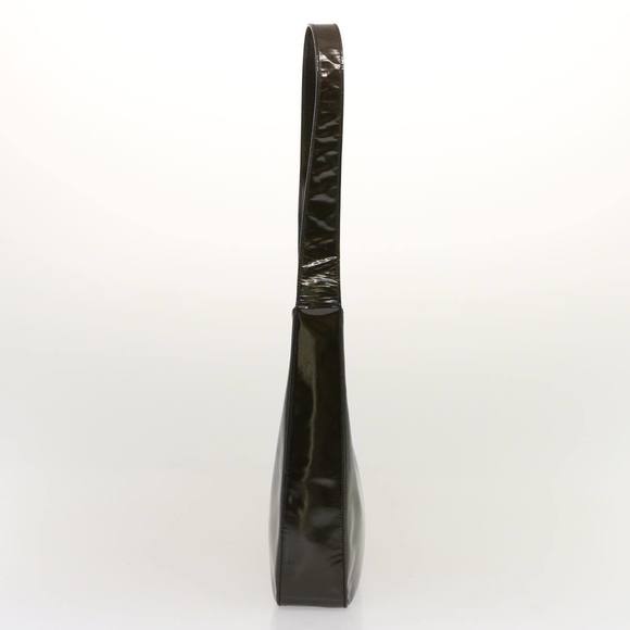 PRADA Shoulder Bag Enamel Khaki Auth bs13473 - Picture 3 of 16